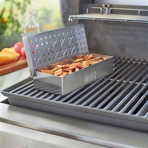 weber stainless steel grill smoker box|weber stainless steel smoker box.